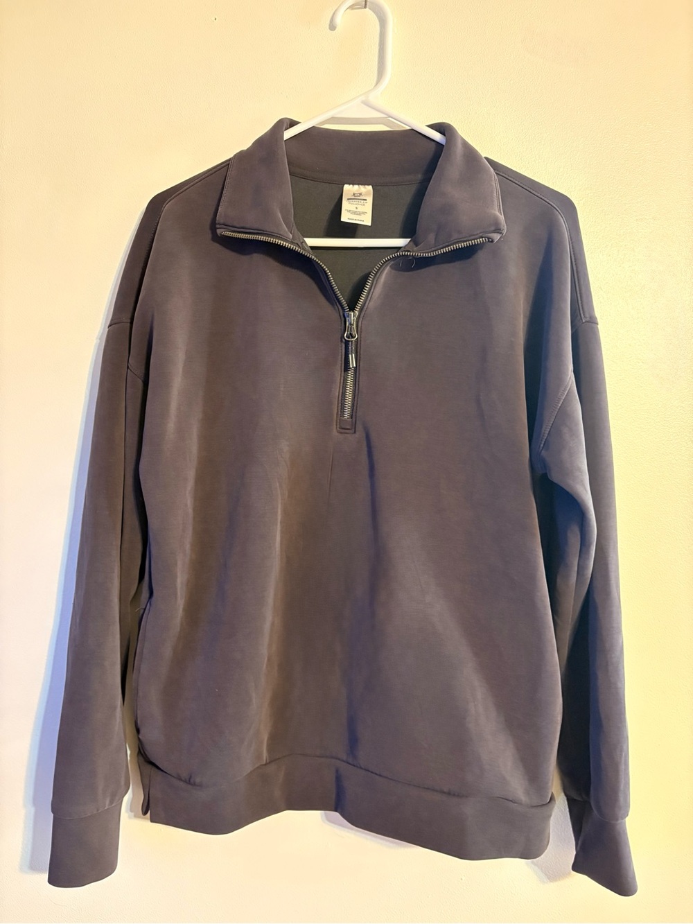 Women's Half-Zip Utility Pullover Jacket in Charcoal